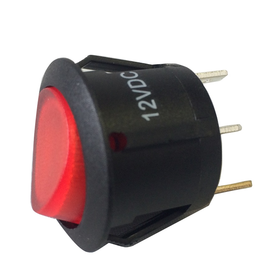Rocker Switch 12VDC Red Illuminated (RS.ABRR011)