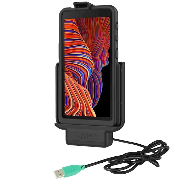 RAM® EZ-Roll'r™ Powered Dock for Samsung XCover 5 with RAM® Skin™ (RAM-HOL-SAM79PU)
