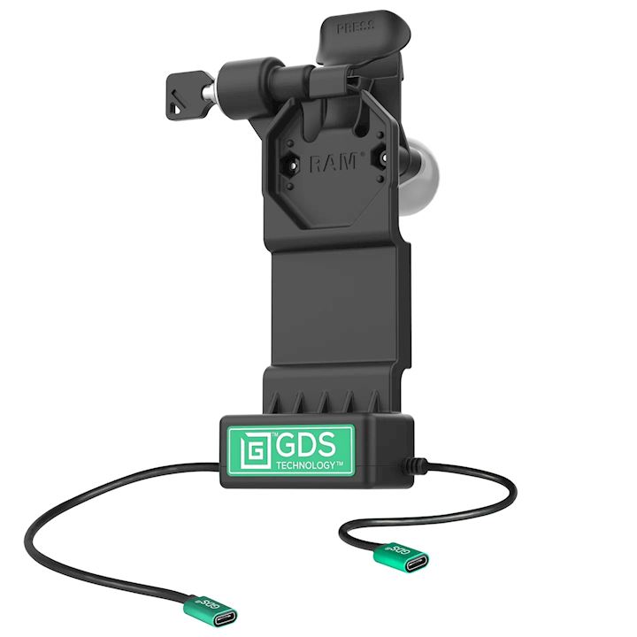 GDS® Uni-Conn™ Left Locking Power + Single USB-C Dock (RAM-GDS-DOCKLL-U1CP-C)