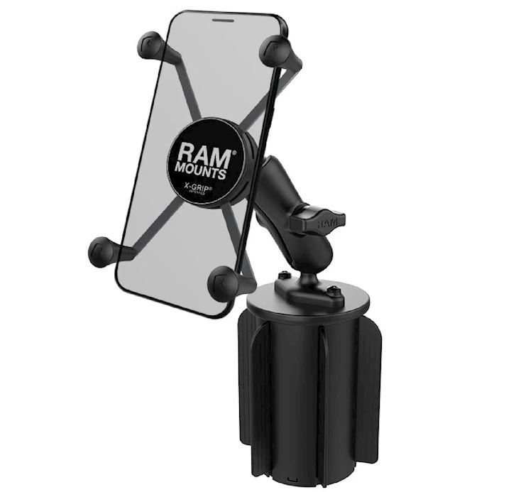 RAM® X-Grip® Large Phone Mount with RAM-A-CAN™ II Cup Holder Base (RAP-299-3-UN10)