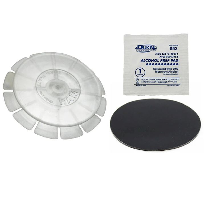 RAM® Clear Rose Adhesive Plate for Suction Cups (RAP-350)
