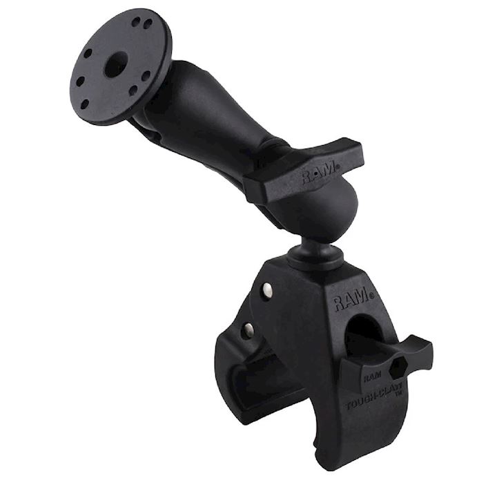 RAM® Tough-Claw™ Large Clamp Double Ball Mount with Round Plate (RAP-401-202)