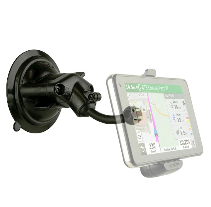 RAM® Twist-Lock™ Suction Cup Mount with 17mm Garmin Ball (Drive + More)  (RAP-SB-224-1-RGL)