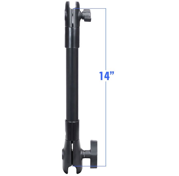 RAM® 14" PVC Pipe Extension with B Size & C Size Socket Arms (RAP-CB-201-14)