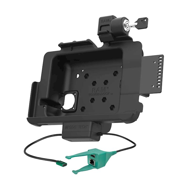 Locking GDS® Dock + USB-A & RJ45 for Zebra ET4x 10" with IntelliSkin® (RAM-GDS-DOCKL-ZE21-RJ45A)
