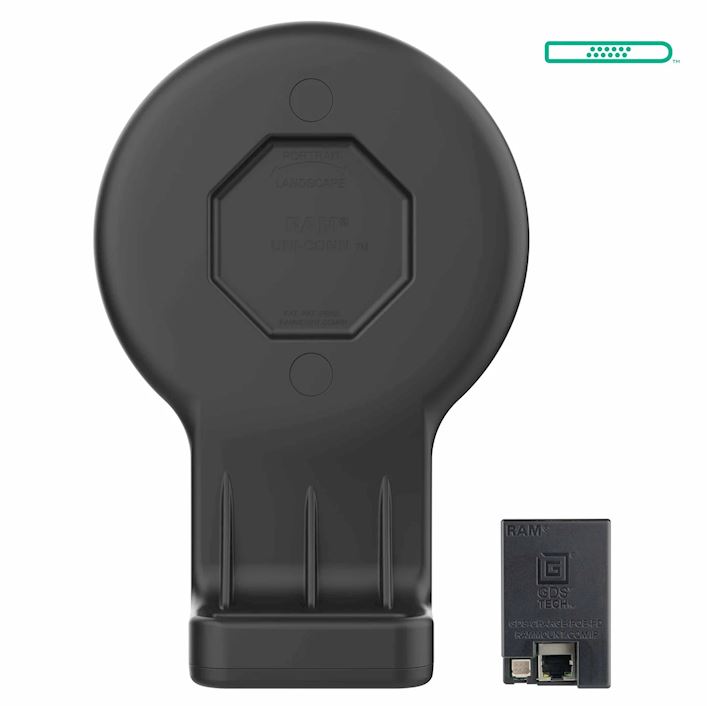 GDS® Uni-Conn™ Wall Dock with Magnetic Receiver & PoE (RAM-GDS-DOCK-W3-POE)