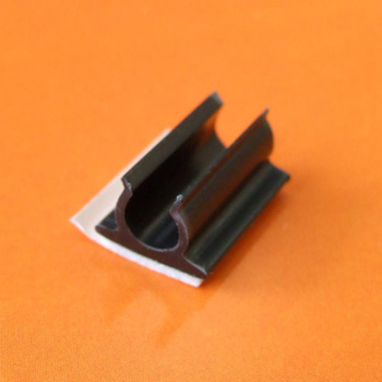 RG58 Coaxial Cable Clip Adhesive Mount - Black (EAC.4-50) 