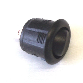 Rocker Switch 6amp Single Pole 250V Round Black 15mm (RS.SRS1R)