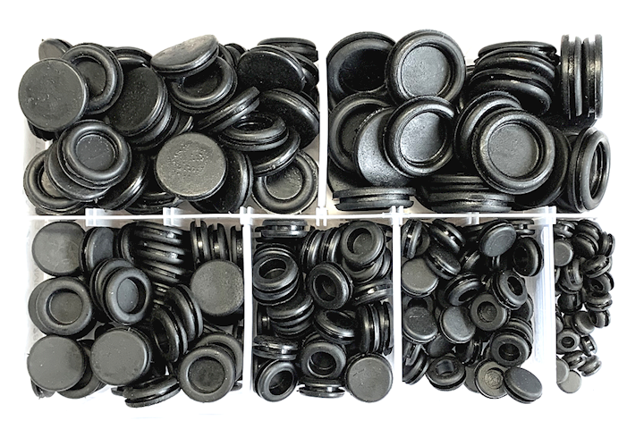 Assorted Blanking Grommets PVC Black (AB.52)