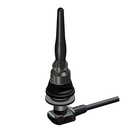 Panel Mount Base + Cellular Antenna Whip (M8/AC3QH-B)