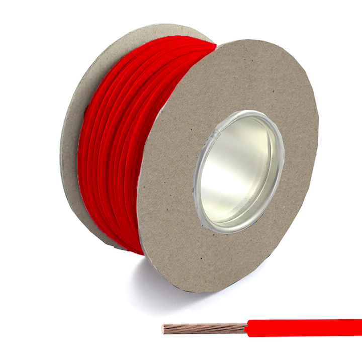 Single Core Cable - Red - 21/0.30 12.75amp (CAB.17RED) | From Co-Star