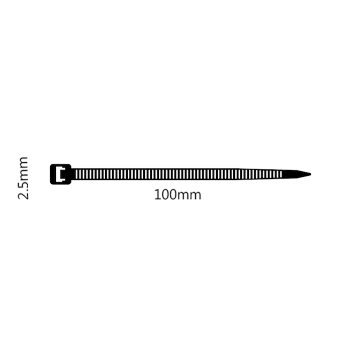 Cable Ties 100mm X 2.5mm Black Nylon 66 (CST.1)
