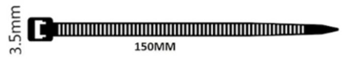 UV Resistant Cable Ties 150mm x 3.5mm - Black