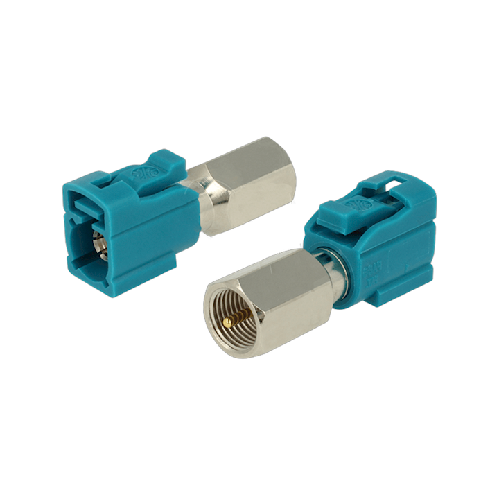 FME male to FAKRA female Waterblue Antenna Adaptor (CFF.FMEP-NEUJ)
