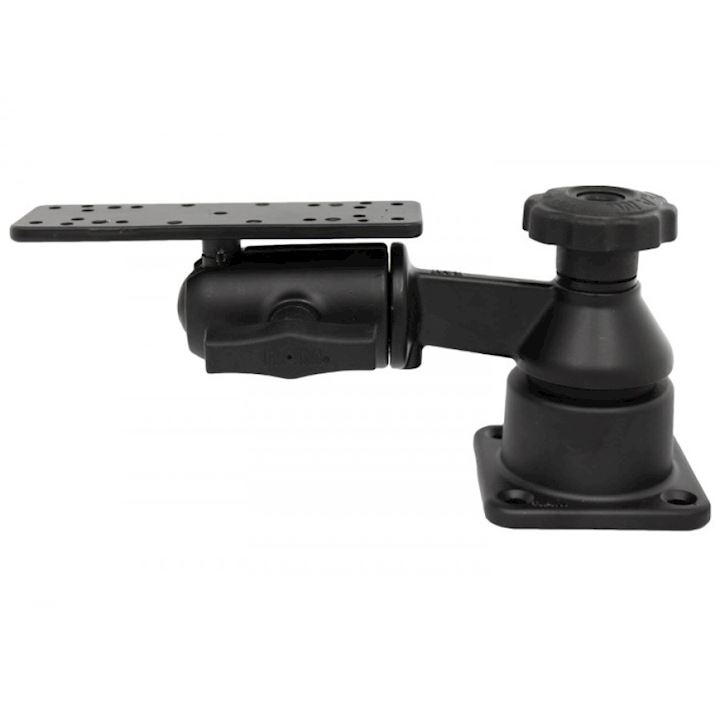 Single 6" Swing Arm with 6.25" X 2" Rectangle Base and Horizontal Mounting Base