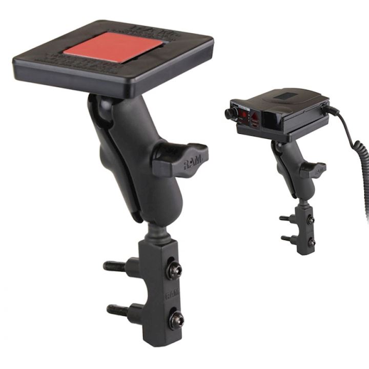 Brake/Clutch Reservoir Mount with Power Plate III Radar Detector Holder (RAM-B-174-300-1_