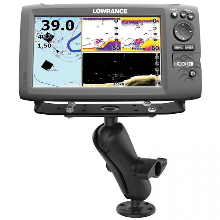 Universal D Size Ball Mount for 9"-12" Fishfinders and Chartplotters