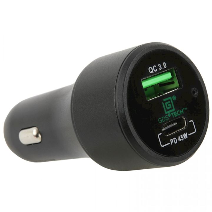 GDS® Type-C and Type A 2-Port Cigarette Charger