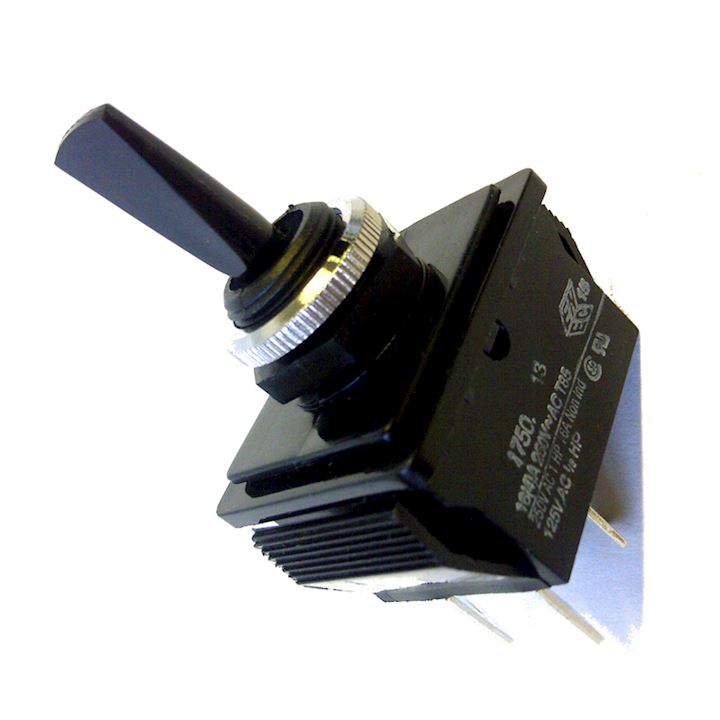 Switch-Toggle On/Off 16amp 250V Double Pole Black (SL.4)