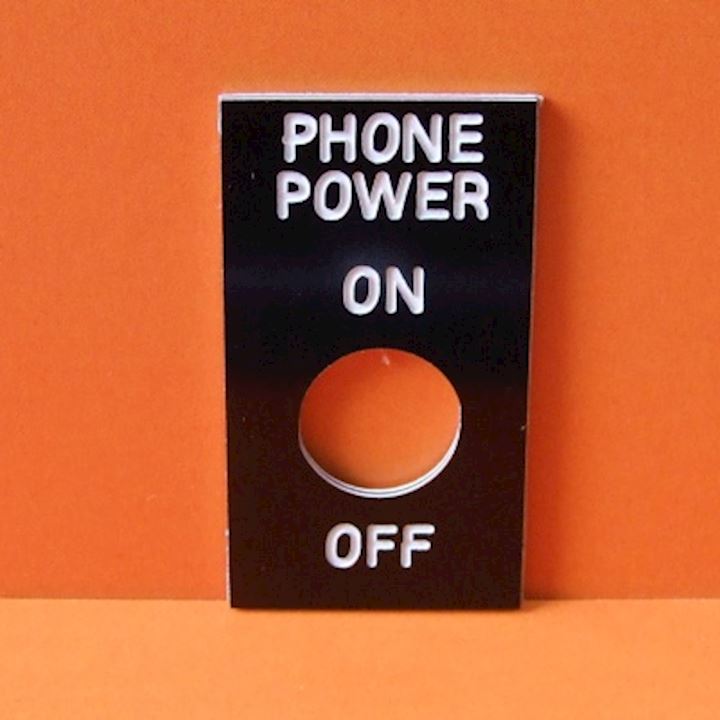 Switch Plate On/Off 12.5mm Adhesive Backed (SL.5V)