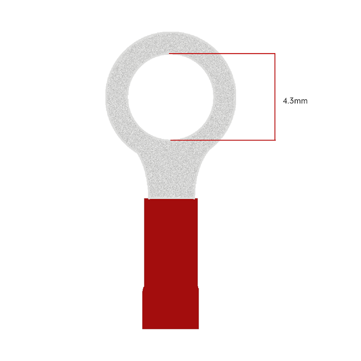 4.3mm Ring Terminal - Red (WT.51)