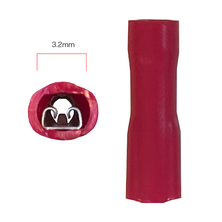 3.2mm Fully Ins.Fem.Term.-Red (WT.77)