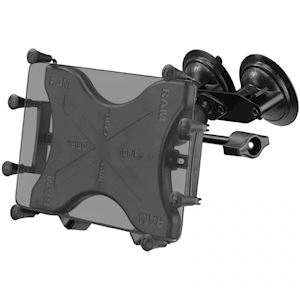 Dual Suction Cup EFB Mount and X-Grip™ Holder for 10" Tablets