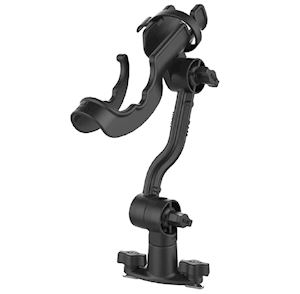 RAM ROD® Fishing Rod Holder with Extension Arm & Dual T-Bolt Track Base (RAP-114-PA-421)