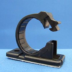 Cable Clamp 17mm Black Adhesive or Screw Mount Qty 50 (NXL.12)