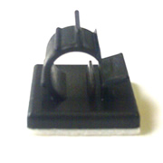 Cable Clamp 5.5mm Adhesive Mount Black Qty 50