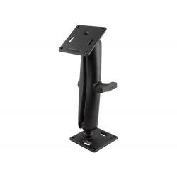 (RAM-102-D-2461) 1.5" Ball Mount with Double Socket Arm and Square 75mm VESA Bases