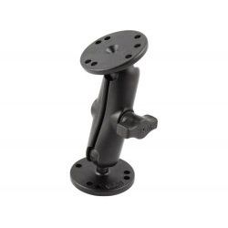(RAM-B-101-CIP1) 1" Ball Mount with Composite Socket Arm and Metal Round Bases