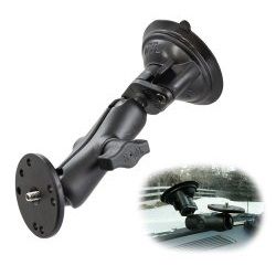 (RAM-B-166-202-A) Twist Lock Suction Mount With Round Camera Base (1" ball)