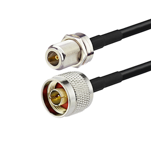 N Type Male Plug to N Type Female Jack Bulk head RG58 Cable Extension RG58 5 Meters (C23NP.5N/B)