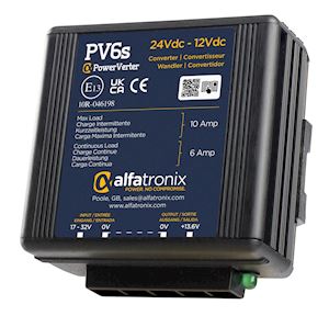 24 VDC-12 VDC 10 amp Voltage Converter PV6S Alfatronix (PV6S)