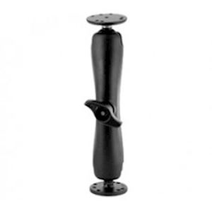 Long Double Socket Arm Mount 1.5" Bal, Metal Knob l and Round Bases