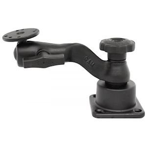 Bent Swing Arm Mount with a horizontal base & RAM 1.5" Ball