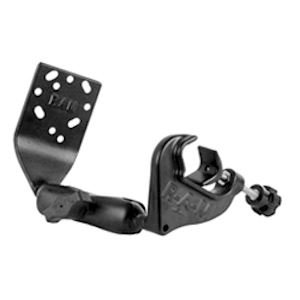 Yoke Mount with Angled Base Plate and Standard 1" Ball Arm