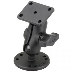 Drill-Down Double Ball Mount with Rectangle AMPS Plate