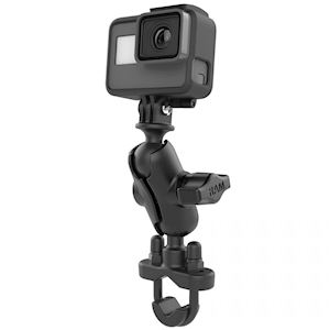 Handlebar U-Bolt Double Ball Mount with Action Camera Adapter