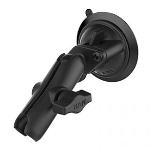 1" Ball Standard Length Double Socket Arm with 3.3" Diameter Suction Cup