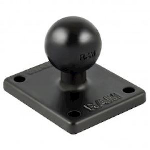 (RAM-B-347) 2" X 1.7" Adapter / Base with 1" Ball and AMPS Pattern (Garmin Zumo, TomTom Rider)