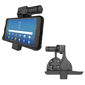 Locking Powered Vehicle Cradle with Keyed Lock for the Samsung Galaxy Tab Active2