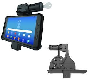 Locking Powered Vehicle Cradle with Keyed Lock for the Samsung Galaxy Tab Active2 (RAM-HOL-SAM7PKL)