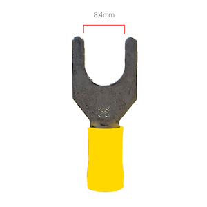 8.4mm Fork Terminal - Yellow (WT.45)