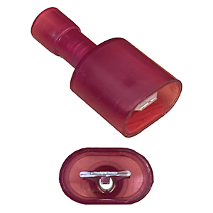 Nylon fully insulated 6.35mm male wiring terminal